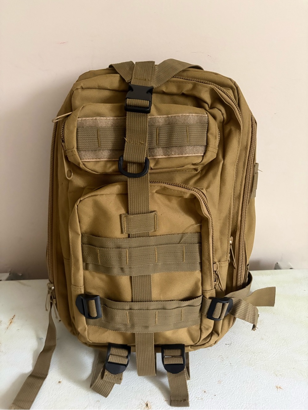 Tactical Y Strap Backpack in Khaki - Durable Field Pack